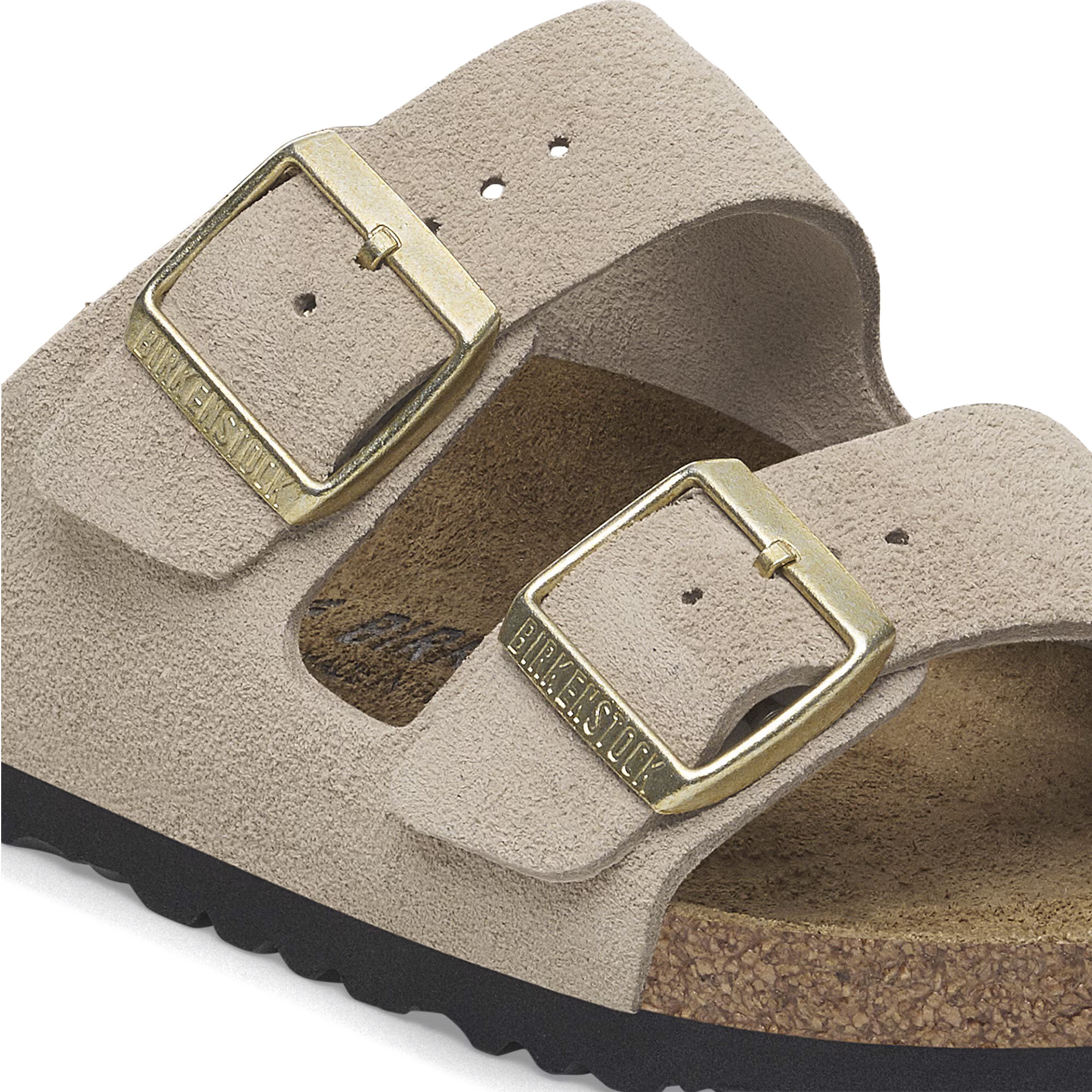 Birkenstock Arizona Suede Leather Sandcastle Narrow Fit