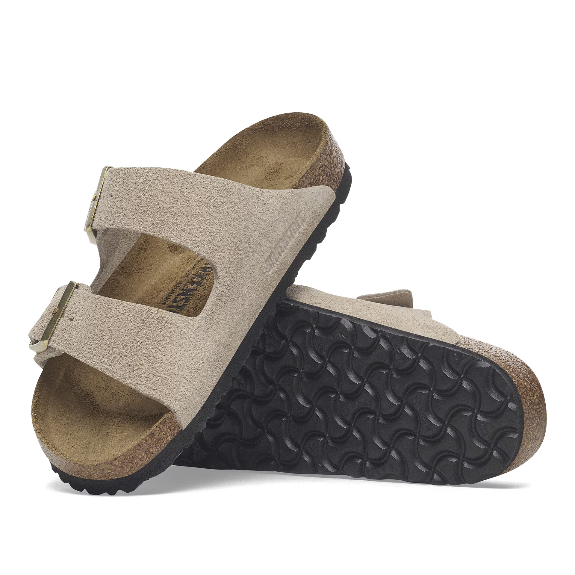 Birkenstock Arizona Suede Leather Sandcastle Narrow Fit