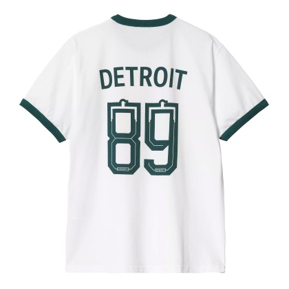 Carhartt Wip S/s 89 Ringer T-shirt White  Rainforest Heavy Enzyme Wash Carhartt Wip S/s 89 Ringer T-shirt White  Rainforest Heavy Enzyme Wash