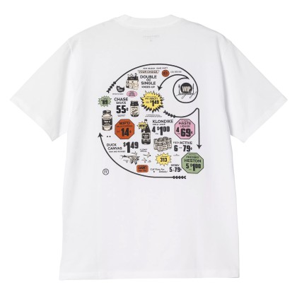 Carhartt Wip S/s Catalogue C Logo T-shirt White