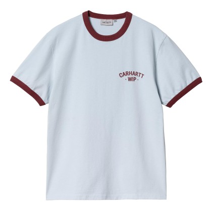 Carhartt Wip S/s 89 Ringer T-shirt Air Sky  Mulberry Heavy Enzyme Wash
