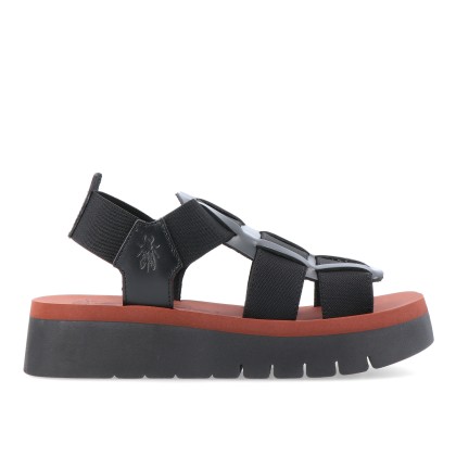 Fly London B129 Suki Black/black/brick
