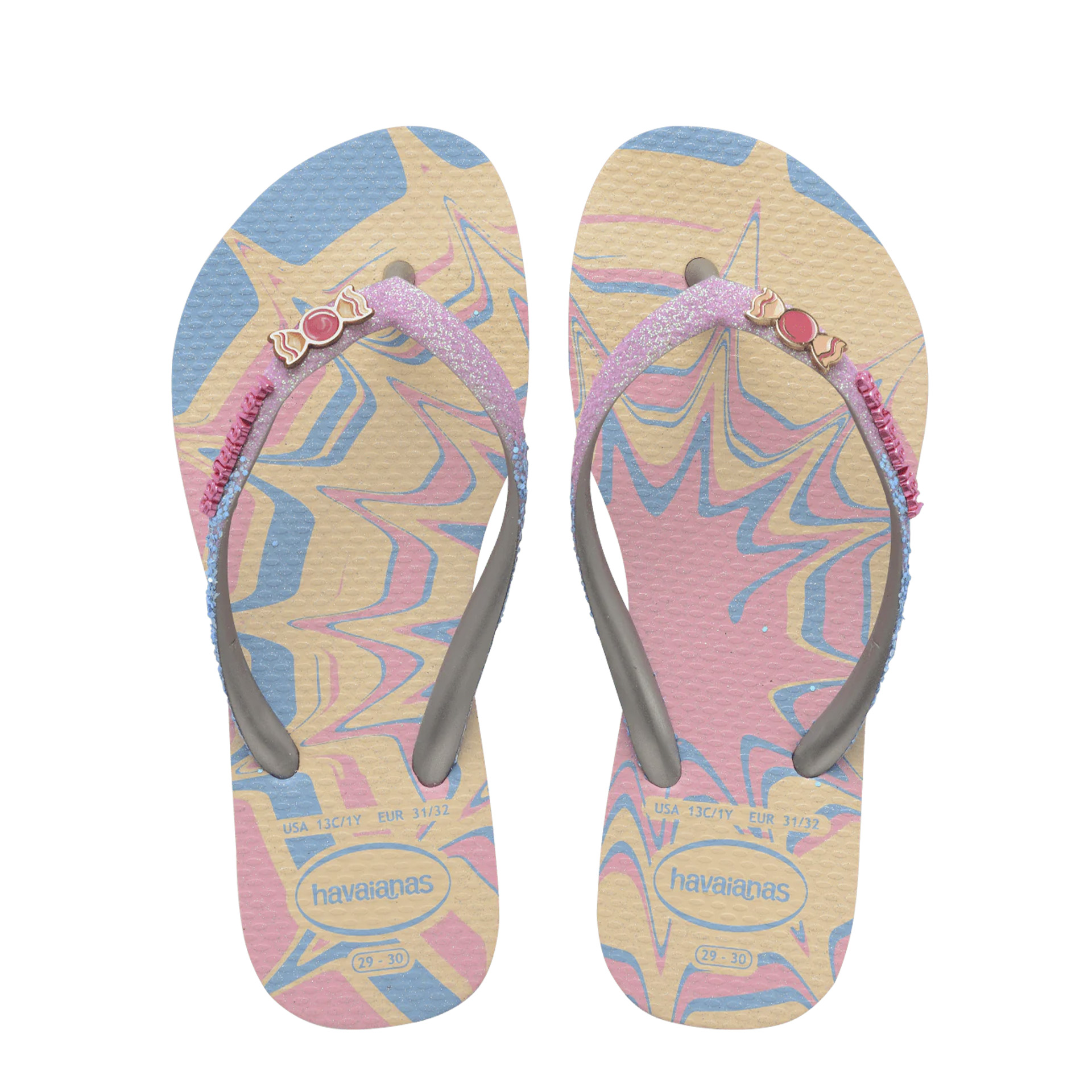 Havaianas Kids Slim Glitter Trendy Pink Glow