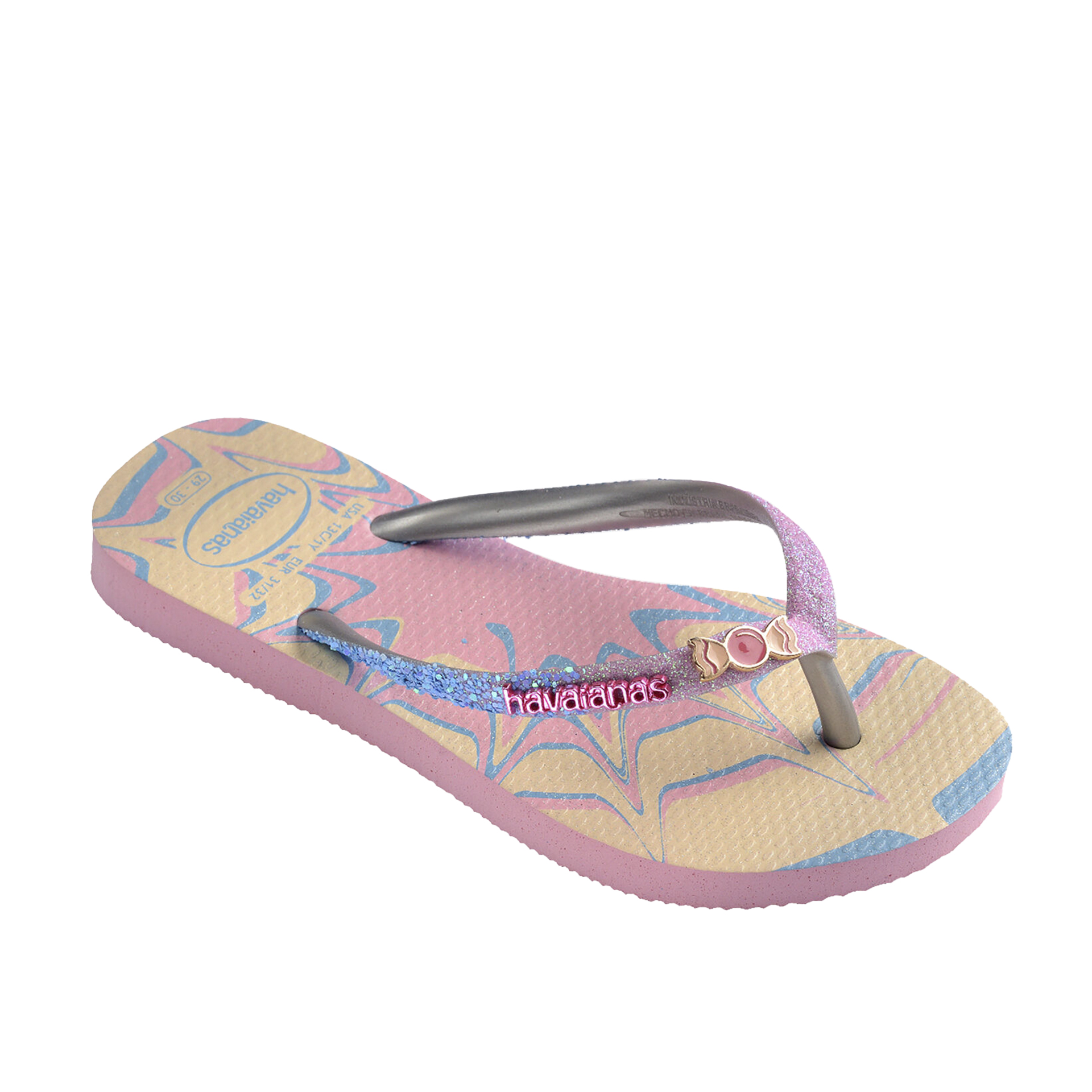 Havaianas Kids Slim Glitter Trendy Pink Glow