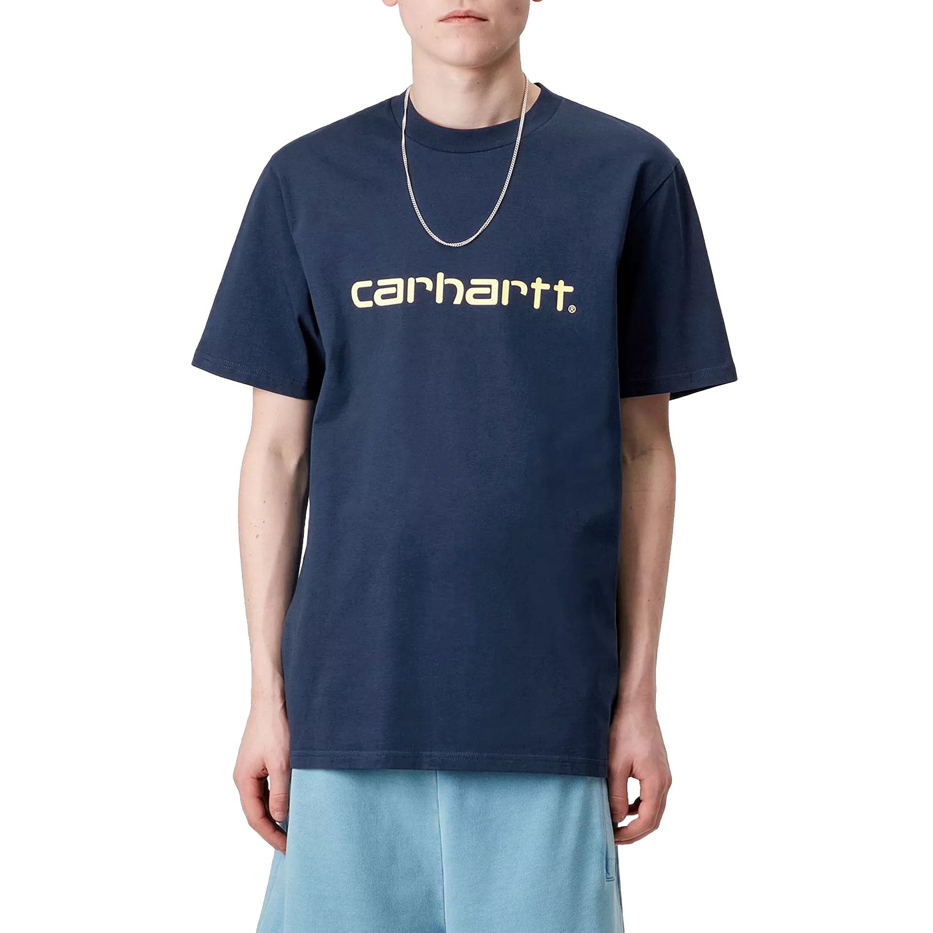 Carhartt Wip S/s Script T-shirt Ink  Air Yellow