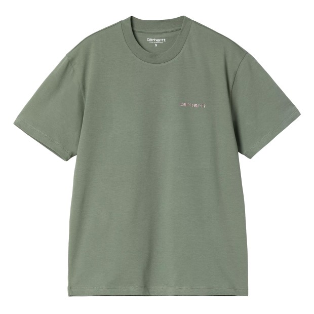 Carhartt Wip W  S/s Script Embroidery T-s Park  Hortensia