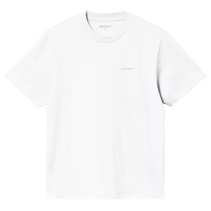 Carhartt Wip W  S/s Script Embroidery T-s White  Air Green
