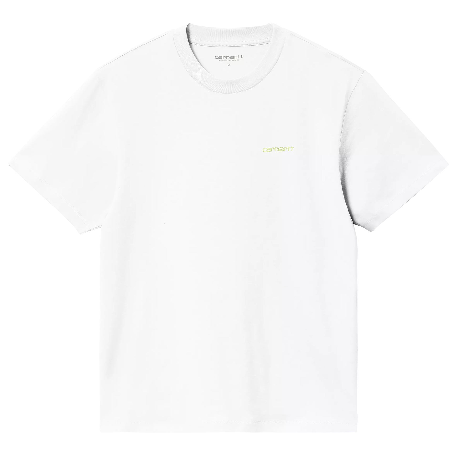 Carhartt Wip W S/s Script Embroidery T-s White Air Green
