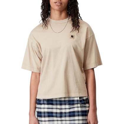 Carhartt Wip W  S/s Nelson T-shirt Fleur De Sel Garment Dyed