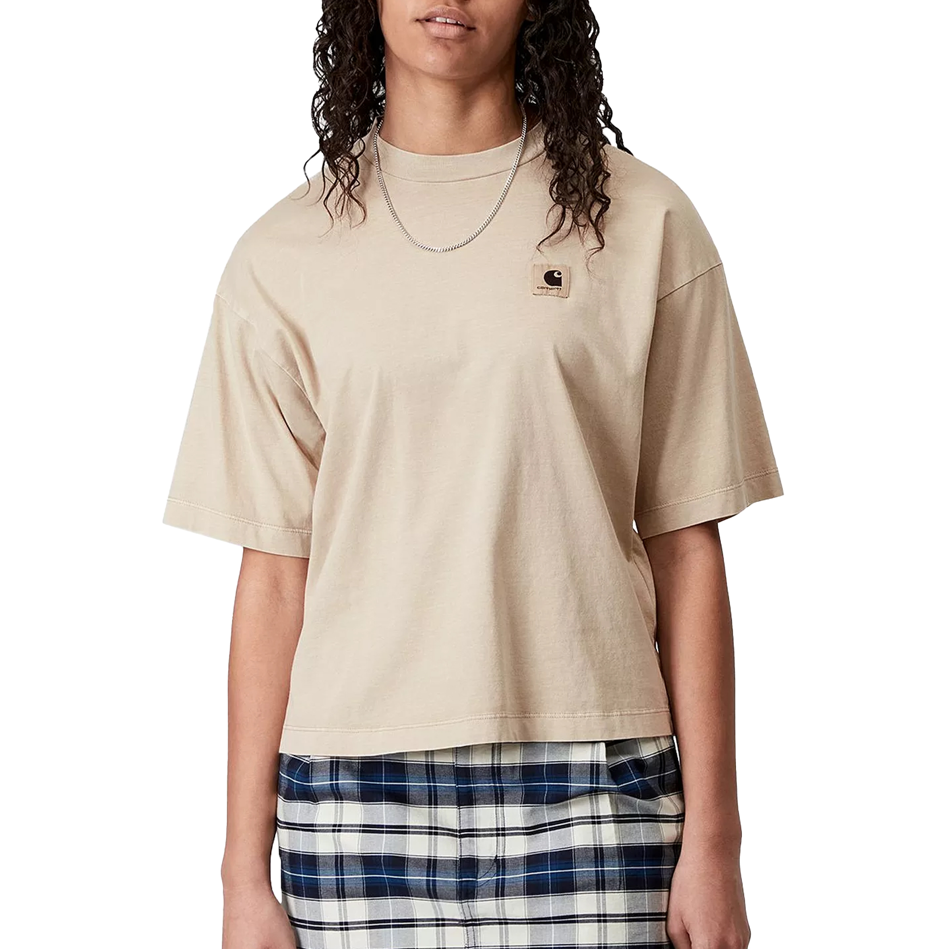 Carhartt Wip W S/s Nelson T-shirt Fleur De Sel Garment Dyed