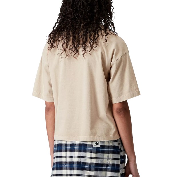 Carhartt Wip W  S/s Nelson T-shirt Fleur De Sel Garment Dyed