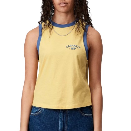 Carhartt Wip W  89 Ringer A-shirt Air Yellow  Blue Iris