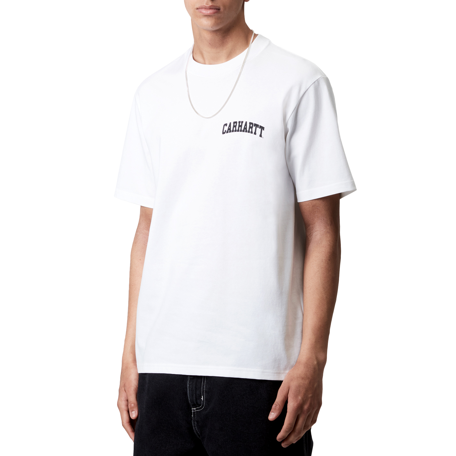 Carhartt Wip S/s University Script T-shirt White  Black