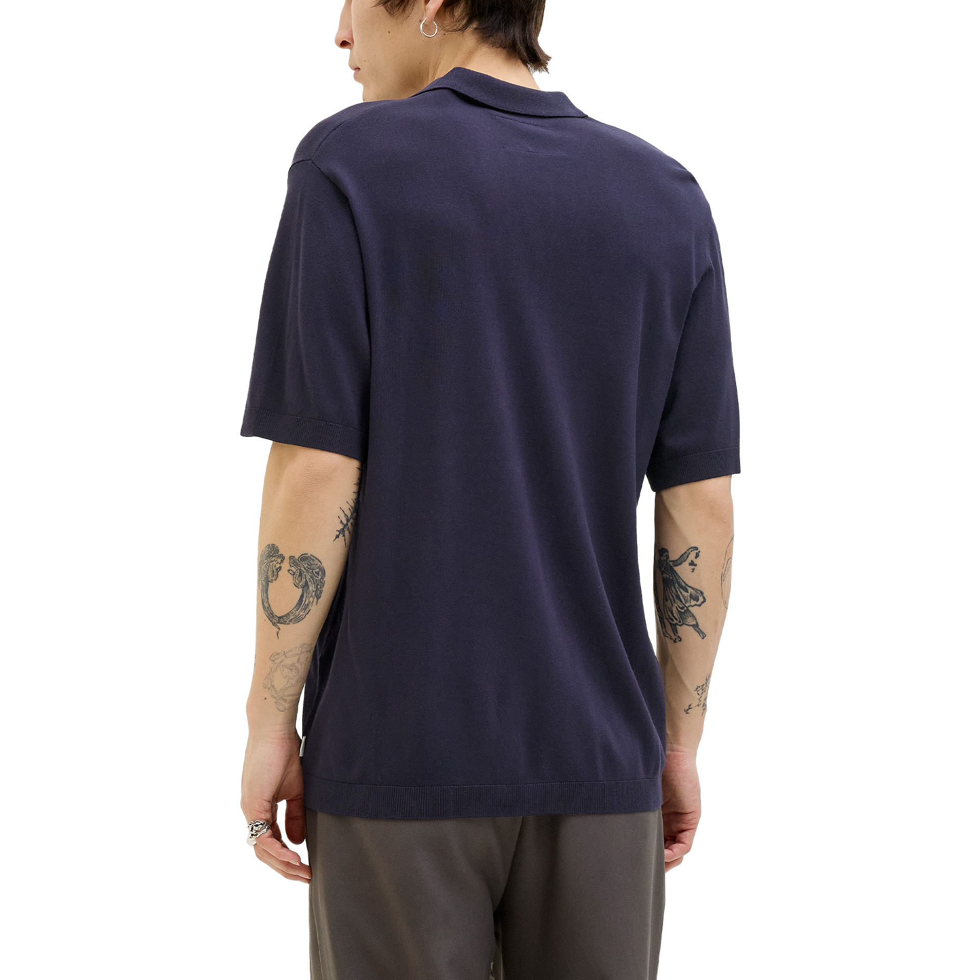 Jack & Jones Jprccwilliam Knit Polo Ss Night Sky