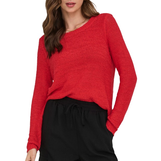Camisola Only Geena Xo L/s Pullover Knt Noos Scarle