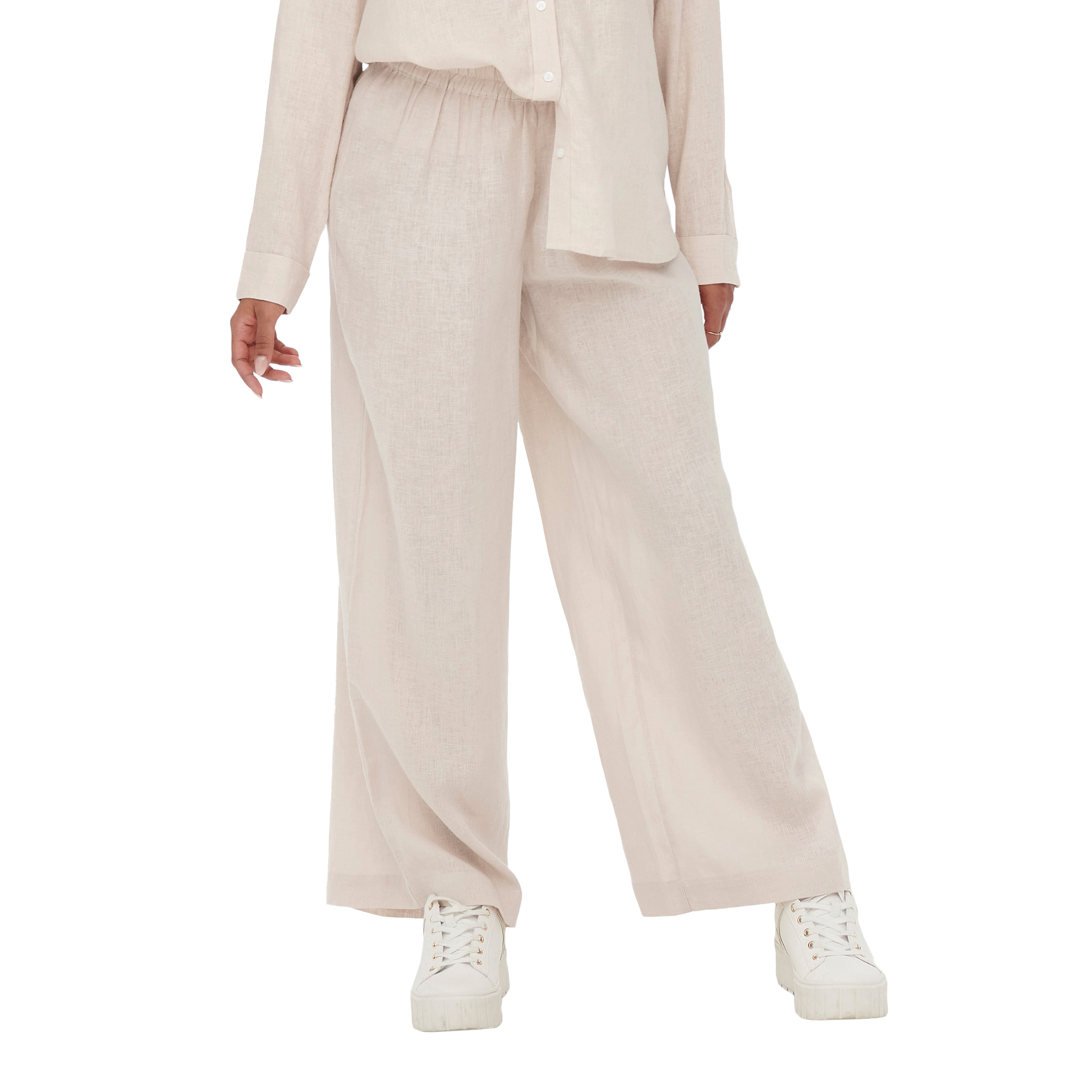 Only Onltokyo Life Hw Linen Blend Pnt Noos Moonbeam