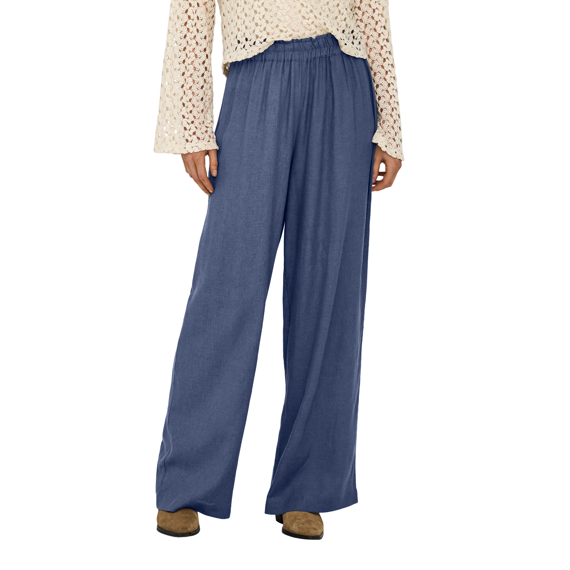 Only Onltokyo Life Hw Linen Blend Pnt Noos Vintage Indigo