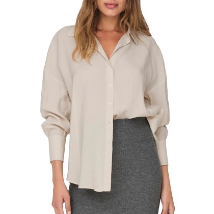 Only Onlzazima L/s Loose Shirt Wvn Noos Antique White