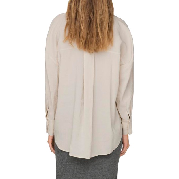 Only Onlzazima L/s Loose Shirt Wvn Noos Antique White