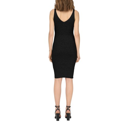 Only Onllina Sl Slit Dress Knt Black Only Onllina Sl Slit Dress Knt Black