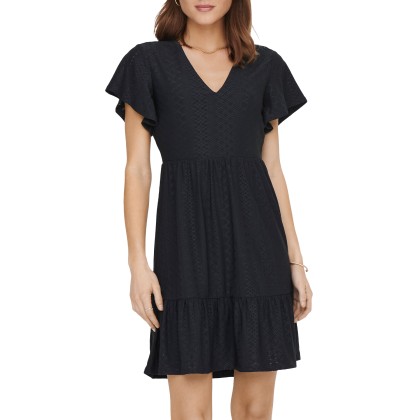 Only Onlsandra S/s V-neck Dress  Jrs Night Sky