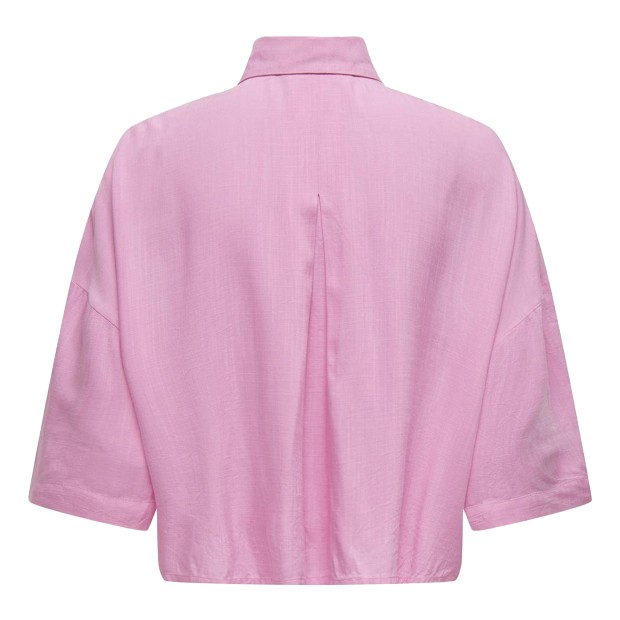 Only Onlastrid Life 2/4 Crop Shirt Wvn Noos Begonia Pink