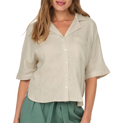 Only Onltokyo Life Ss Linen Bl Shirt Pnt Noos Moonbeam