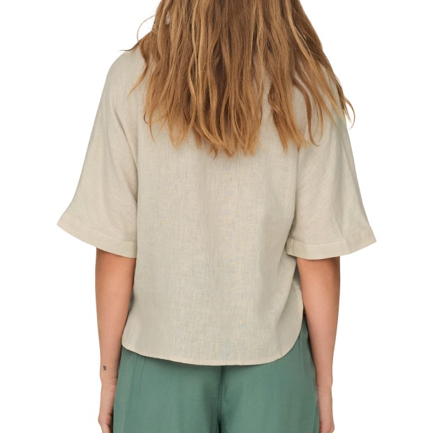 Only Onltokyo Life Ss Linen Bl Shirt Pnt Noos Moonbeam