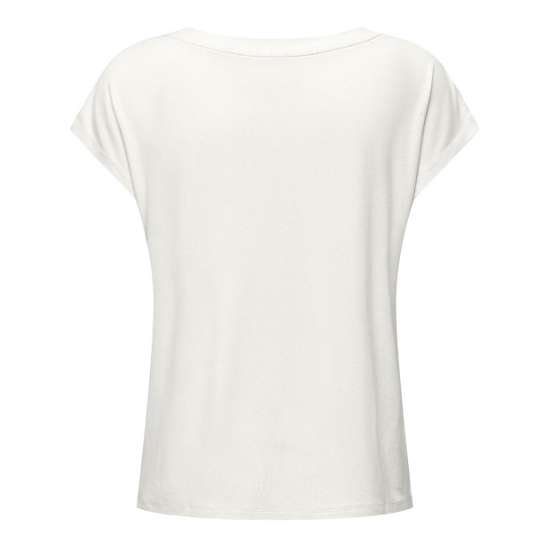 Only Onlrilla S/s V-neck Top Jrs Cloud Dancer