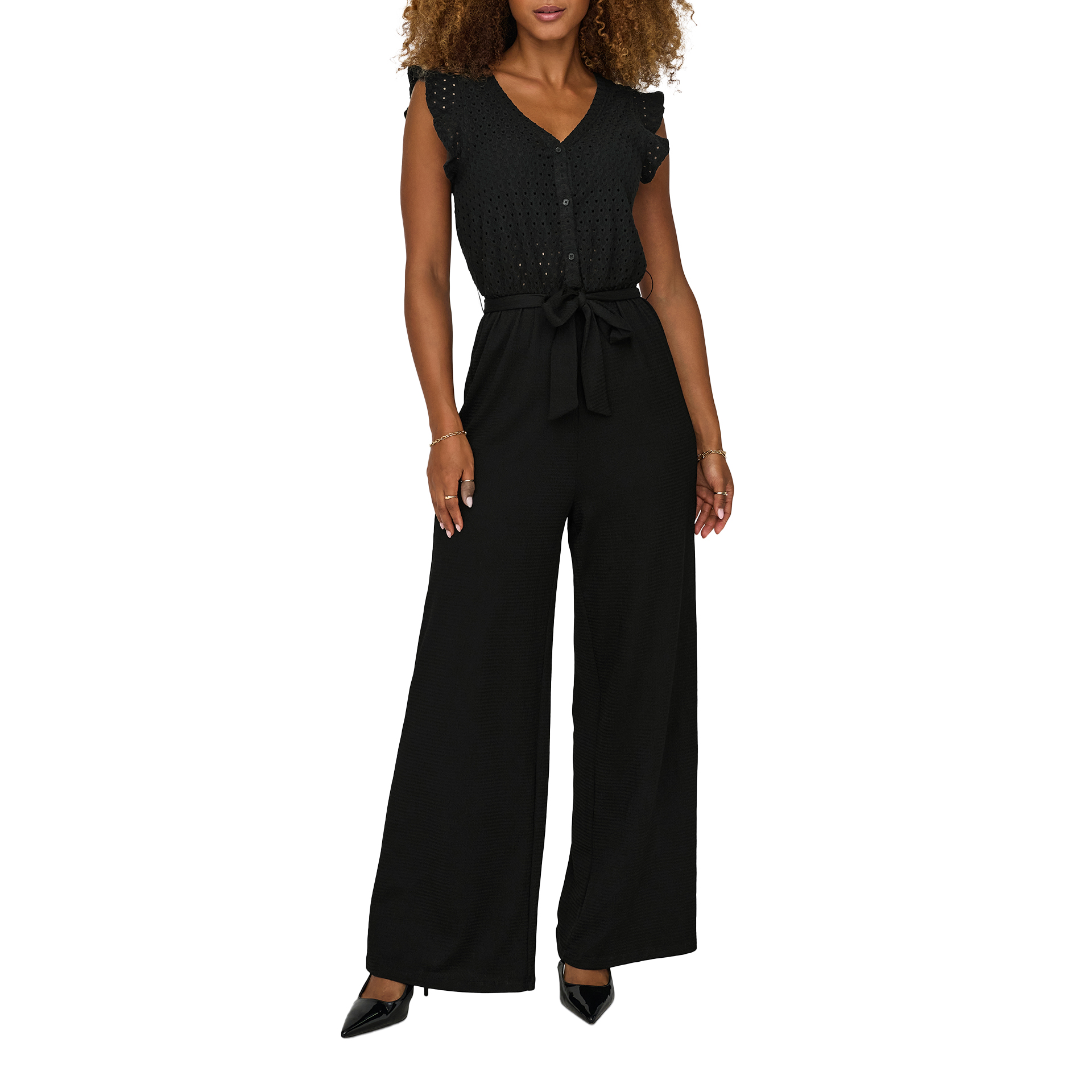Only Onlelisa S/l V-neck Jumpsuit Jrs Black