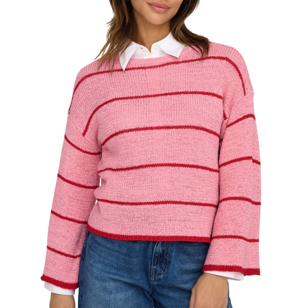 Only Onlgeena Stripe O-neck Knt
