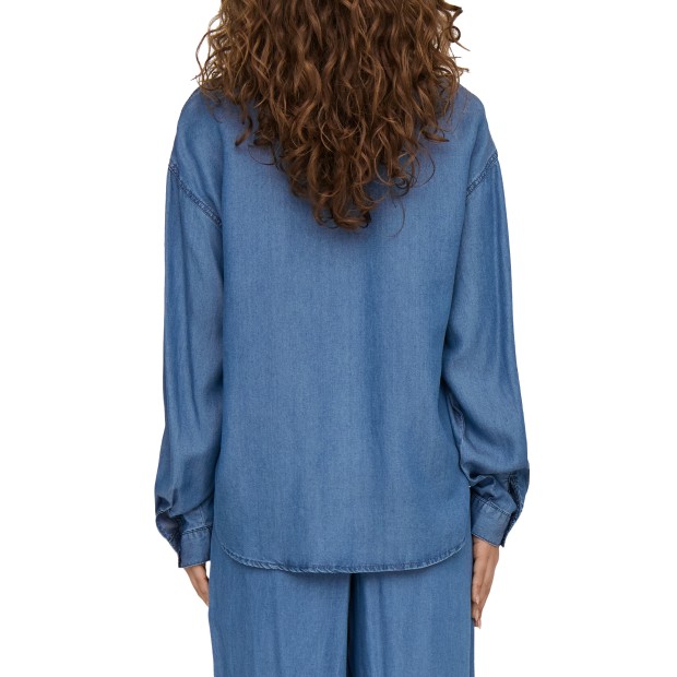 Only Onlcharis Life Ls Shirt Cc Wvn Medium Blue Denim