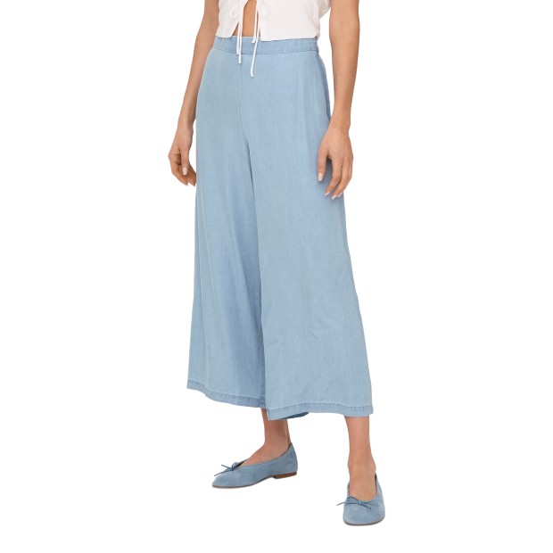 Only Onlcharis Life Long Culotte Pant Cc Wvn Light Blue Denim