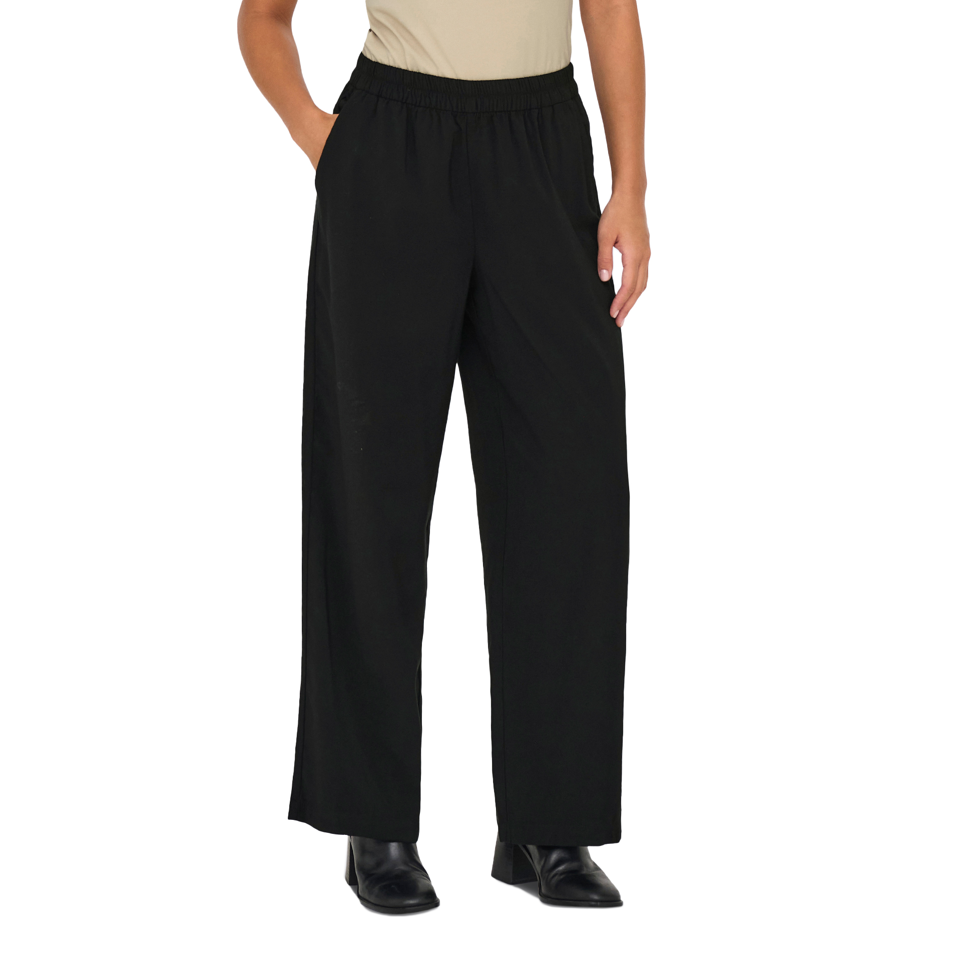 Only Onlaris Life Hw Pull-up Pant Cc Wvn Black