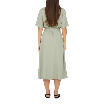 Only Onlcaro S/s Linen Bl Belt Dress Cc Pnt Tea Only Onlcaro S/s Linen Bl Belt Dress Cc Pnt Tea