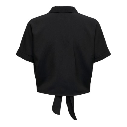 Only Onlnova Life Elite S/s Knot Shirt Solid Black Only Onlnova Life Elite S/s Knot Shirt Solid Black