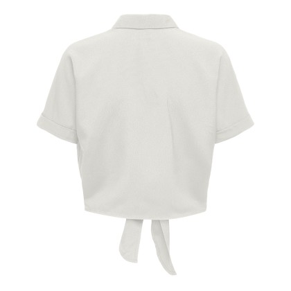 Only Onlnova Life Elite S/s Knot Shirt Solid Cloud Dancer Only Onlnova Life Elite S/s Knot Shirt Solid Cloud Dancer