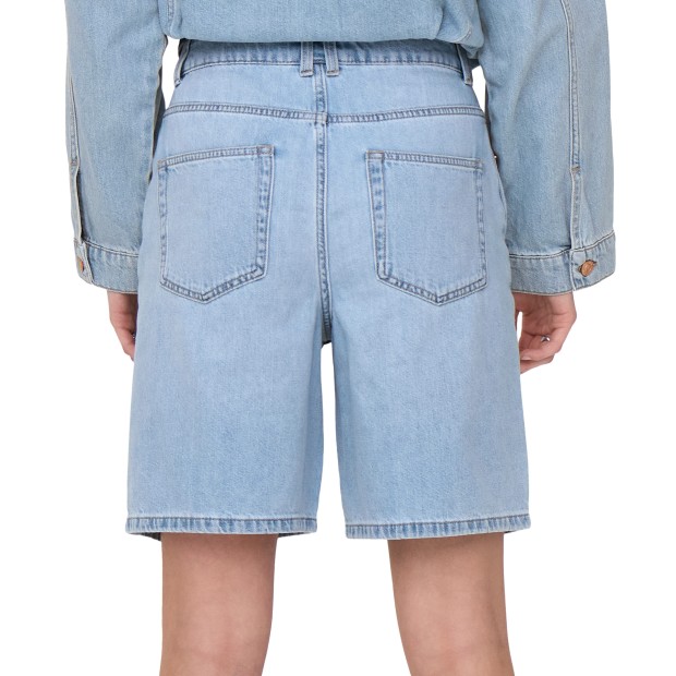 Only Onlrobyn Hw Long Shorts Dnm Pim Oy Light Blue Denim