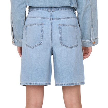 Only Onlrobyn Hw Long Shorts Dnm Pim Oy Light Blue Denim