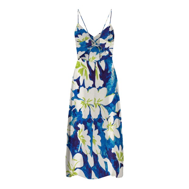 Only Onljane Life S/l Janice Long Dress Ptm Dark Blue Bursting Blossom