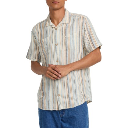Rvca Camisa Rvca Exotica Stripe Natural