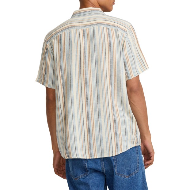 Rvca Camisa Rvca Exotica Stripe Natural