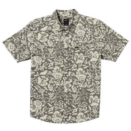 Rvca Camisa Rvca Vacationist Ss Sage Leaf