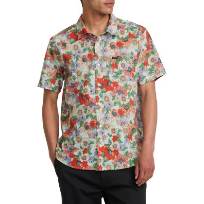 Rvca Camisa Rvca Botanical Ss Green Tea