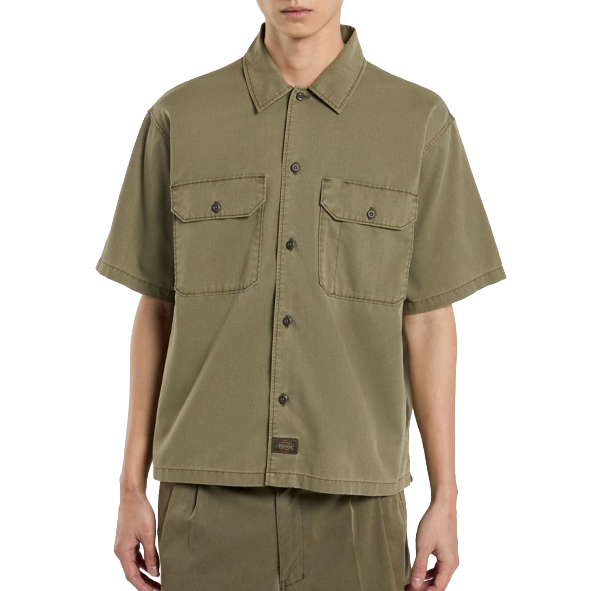 Dickies Unionville Gd Work Shirt Ss Military Gr