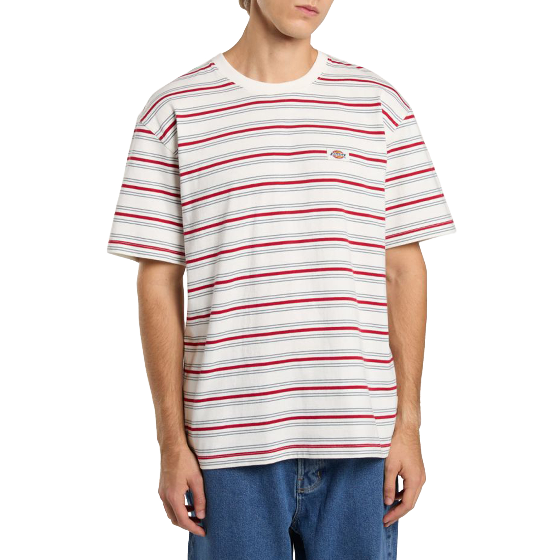 Dickies Lewistown Stripe Ss Tee Egret