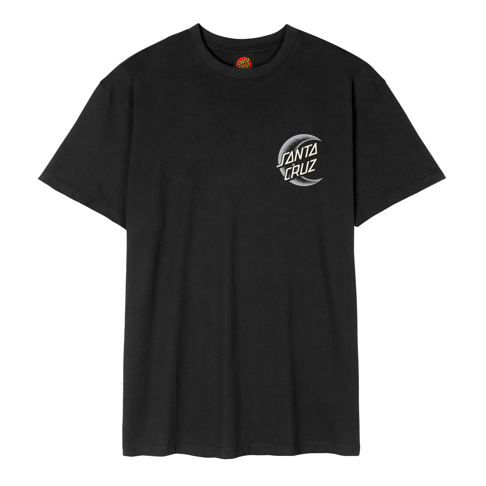 Santa Cruz T-shirt Crescent Moon Chest Black