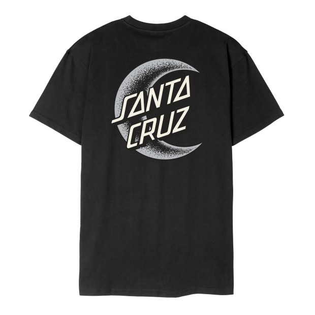 Santa Cruz T-shirt Crescent Moon Chest Black