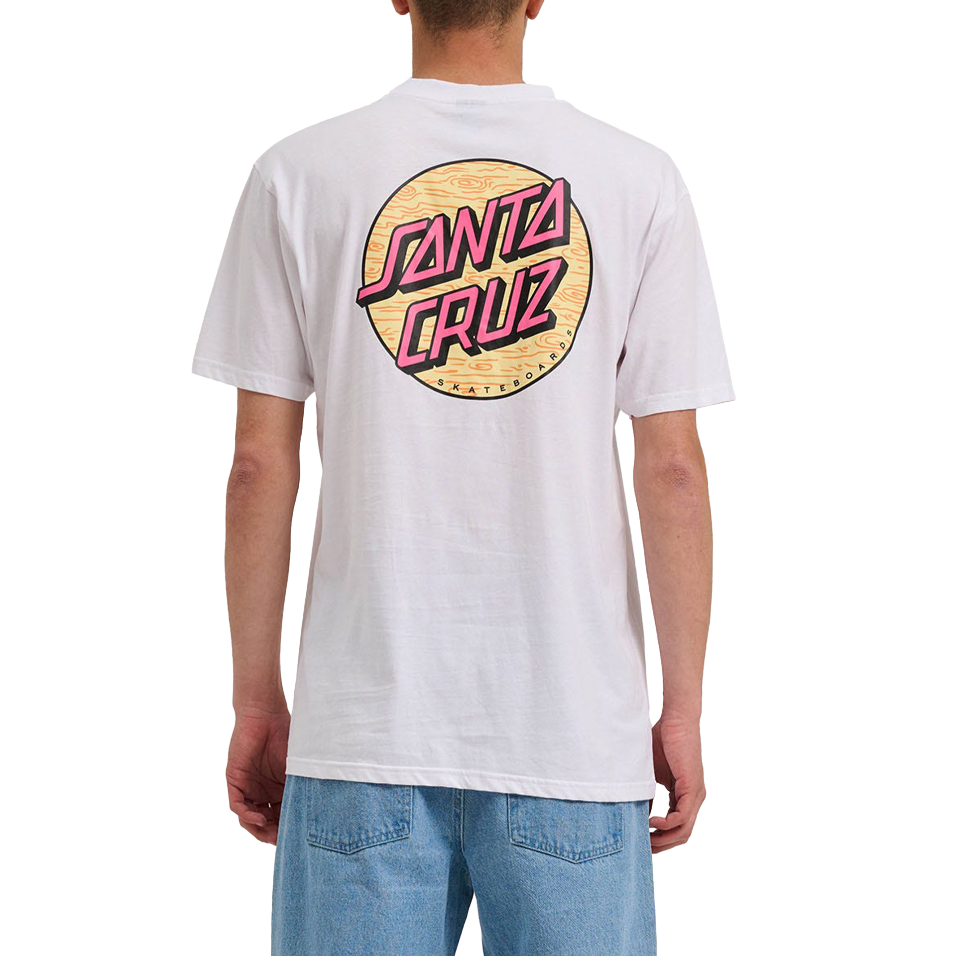 Santa Cruz T-shirt Wagon Dot Chest White