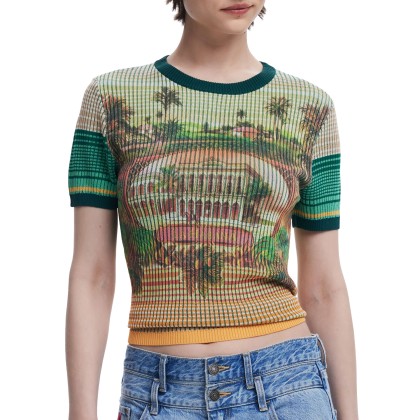 Desigual T-shirt Africa Verde